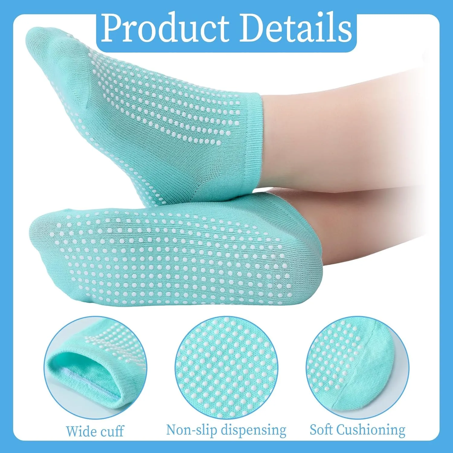 12 Pairs Double Sided Hospital Socks with Grips Fall Prevention Non Slip Yoga Pilates ankle Socks Unisex