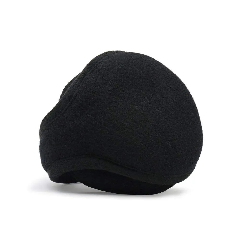 180s Men's American Wool Behind-the-Head Ear Warmer | Premium Winter Earmuffs Black