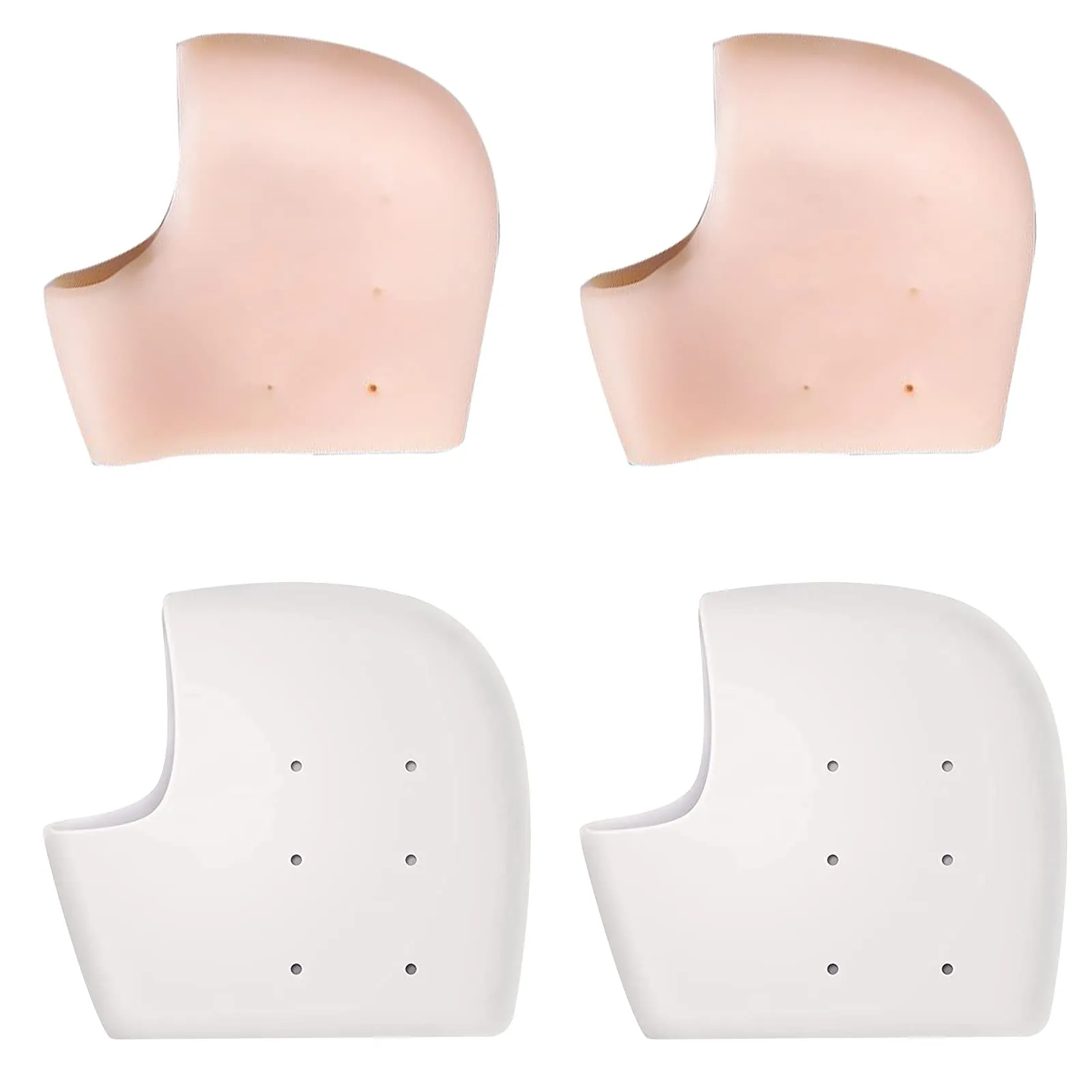 2 Pairs Heel Pads Silicone Gel Heel Protection Heel Gel Pads Heel Socks for Heel Spurs Plantar Fasciitis, Very Suitable for Heel Pain, Dry Cracked Heel for Women Men