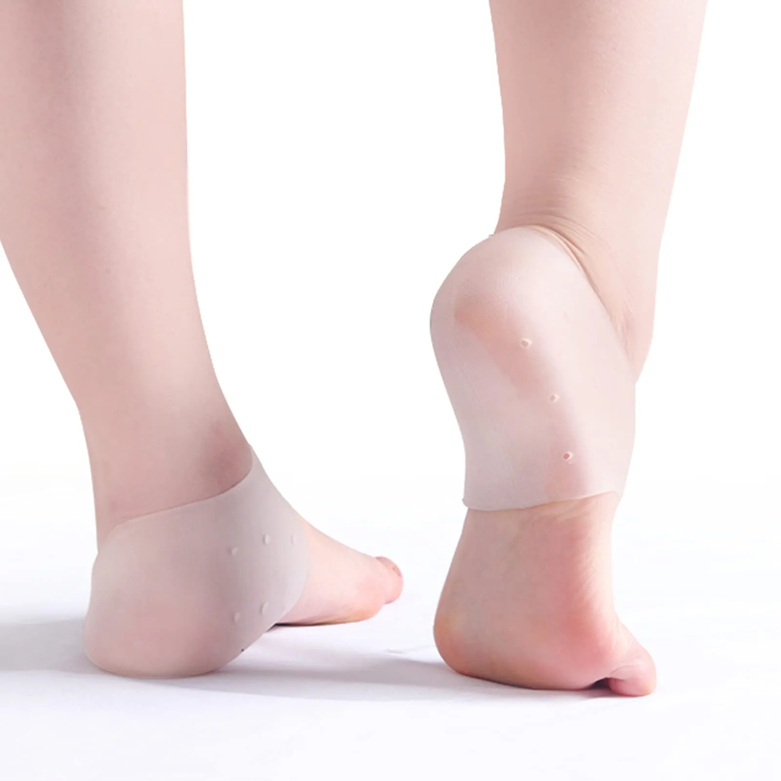 2 Pairs Heel Pads Silicone Gel Heel Protection Heel Gel Pads Heel Socks for Heel Spurs Plantar Fasciitis, Very Suitable for Heel Pain, Dry Cracked Heel for Women Men