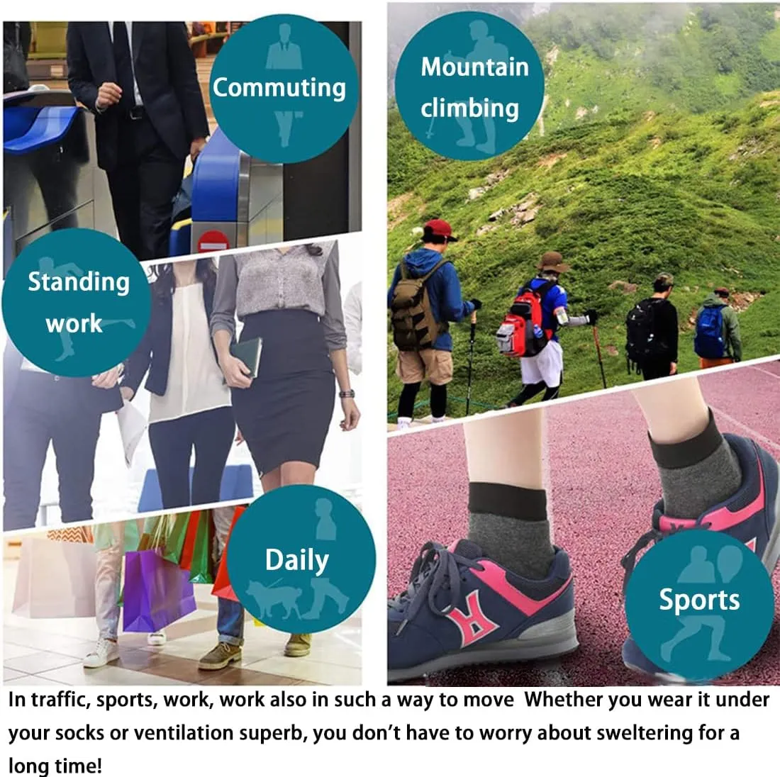 3 Pairs Ankle Brace Level 2 Compression Open Toe Sport Sleeve Socks,Arch Support,Relieves Foot Achilles Joint Pain.