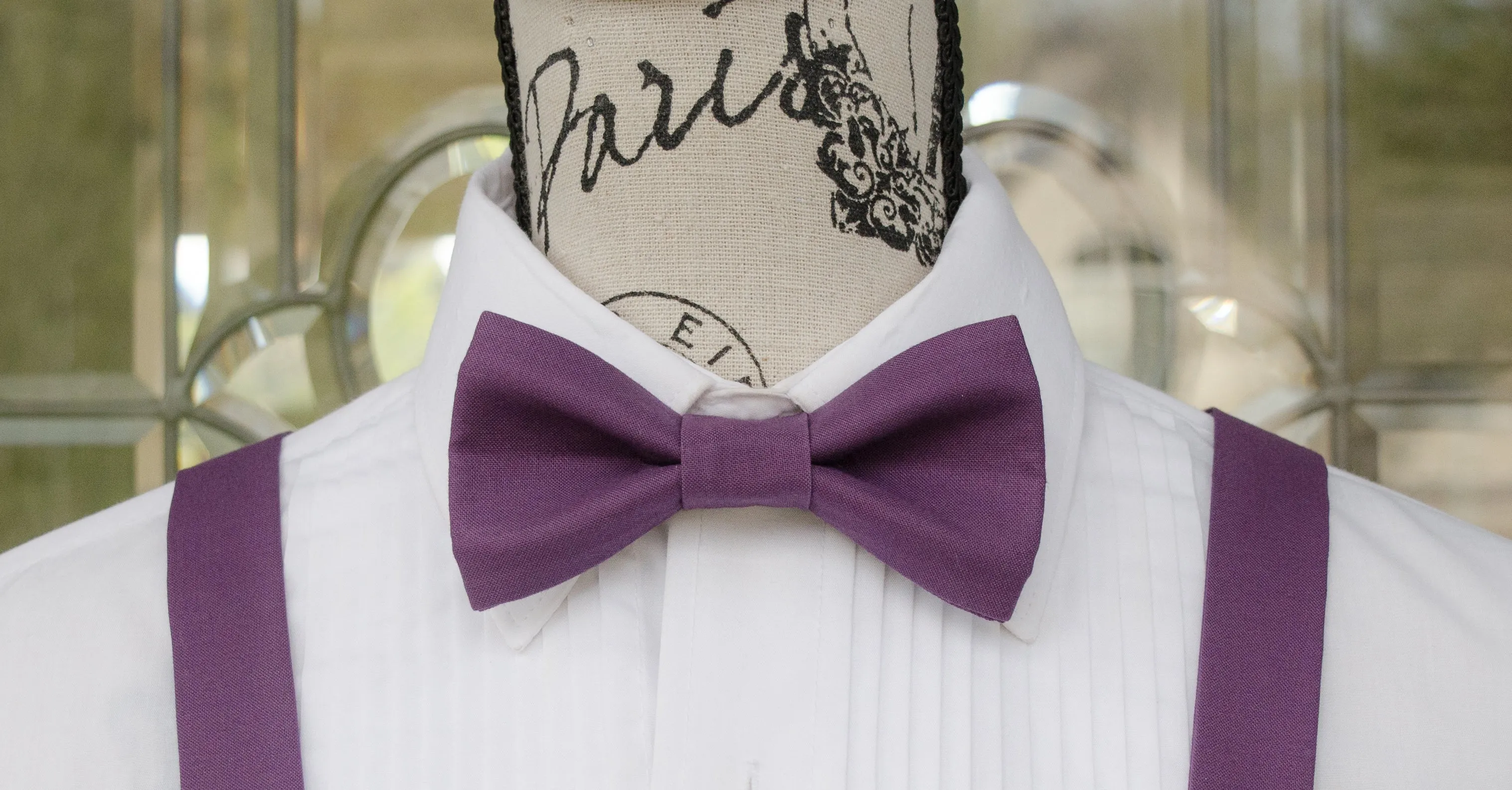Amethyst Bow Tie and/or Suspenders (390)