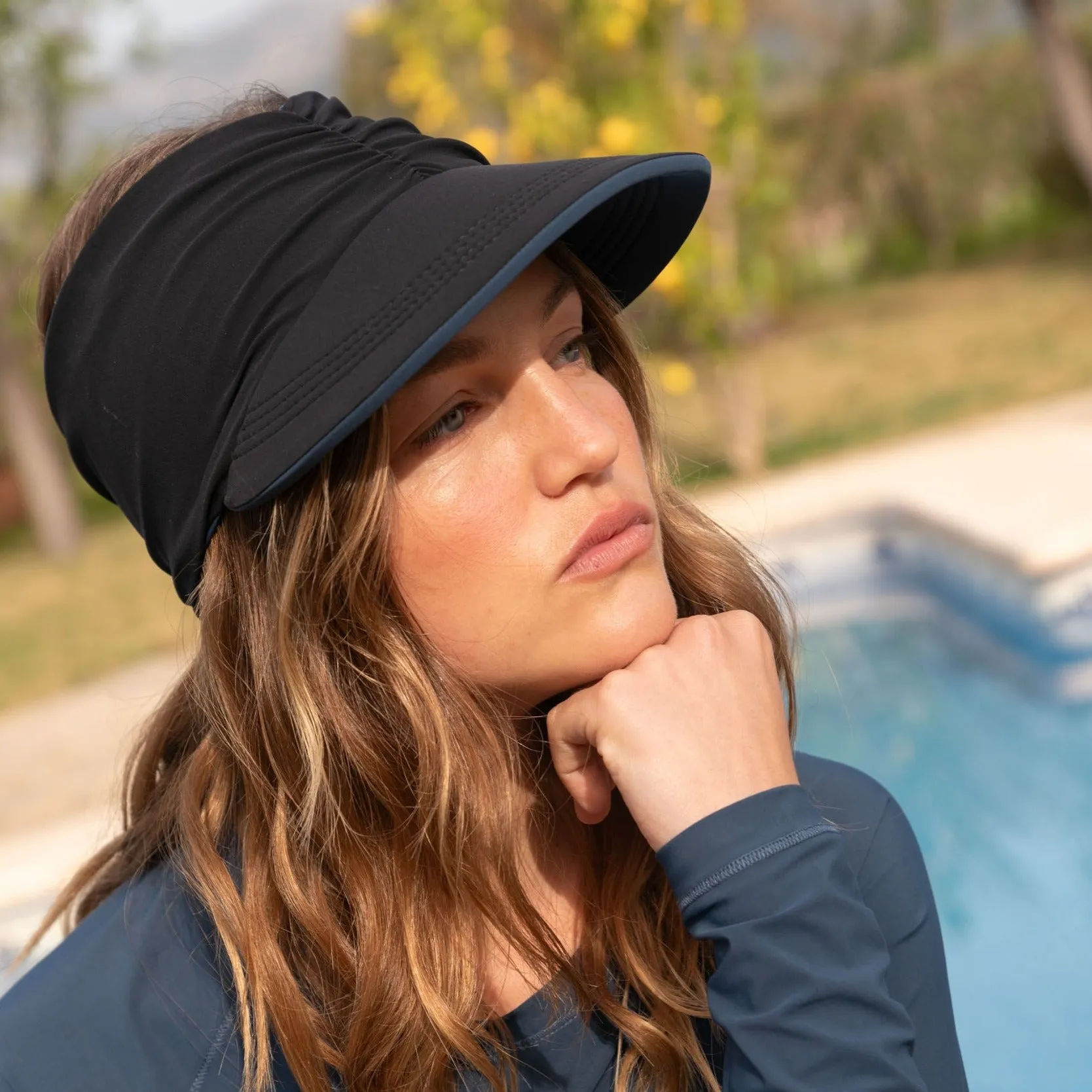 Capri Reversible UV Visor Navy/Black