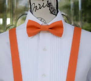 Clementine Orange Bow Tie and/or Suspenders (209)