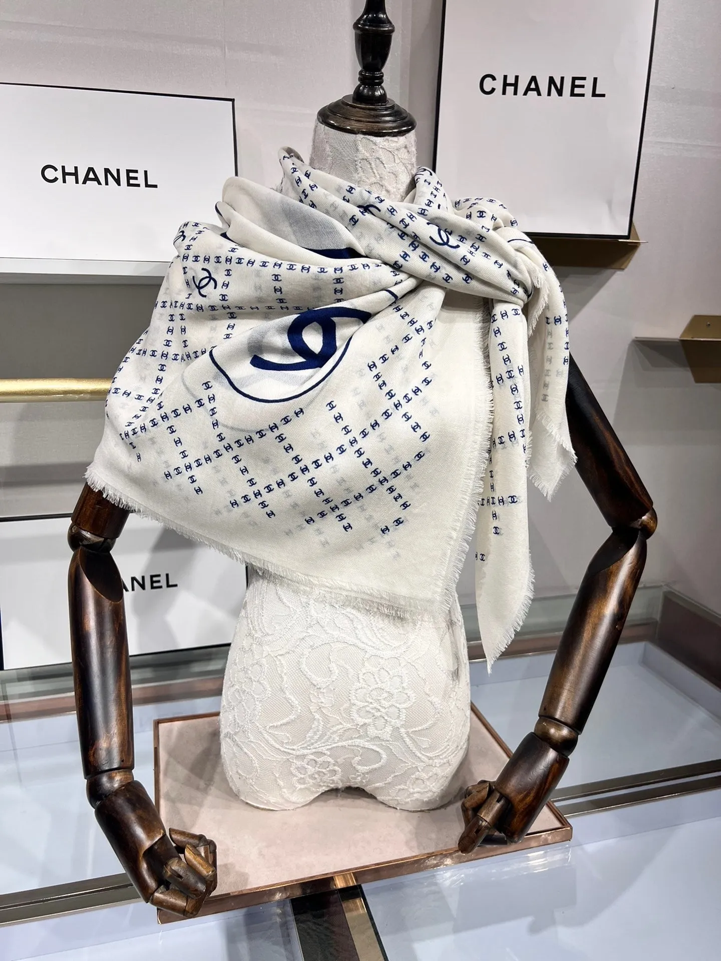 CLTH350 CC Square Cashmere Scarf / 140x140cm(55.1x55.1in)