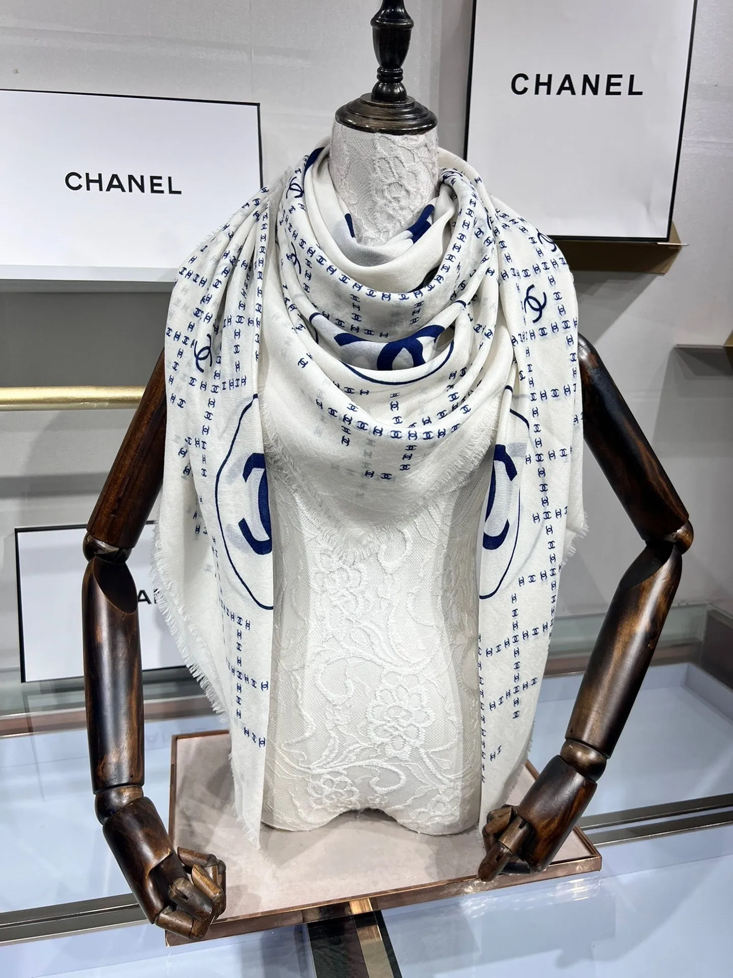 CLTH350 CC Square Cashmere Scarf / 140x140cm(55.1x55.1in)