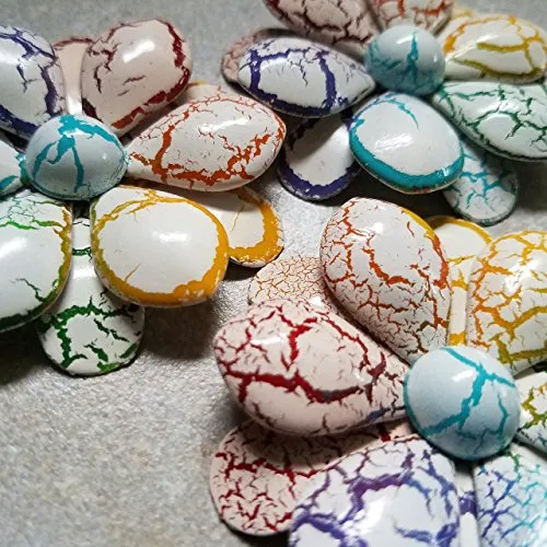 Crackled Rainbow Flower Pin