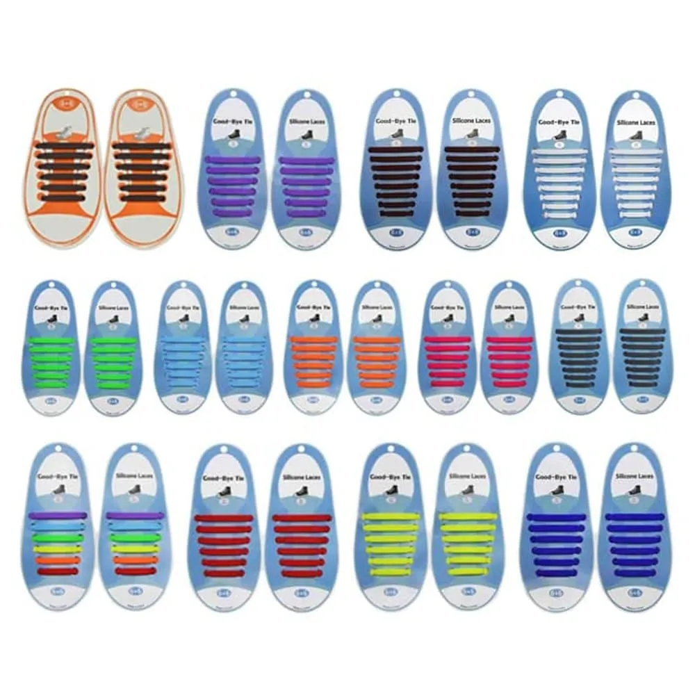 elastic lazy no-tie silicone speed laces - Green (Kids)