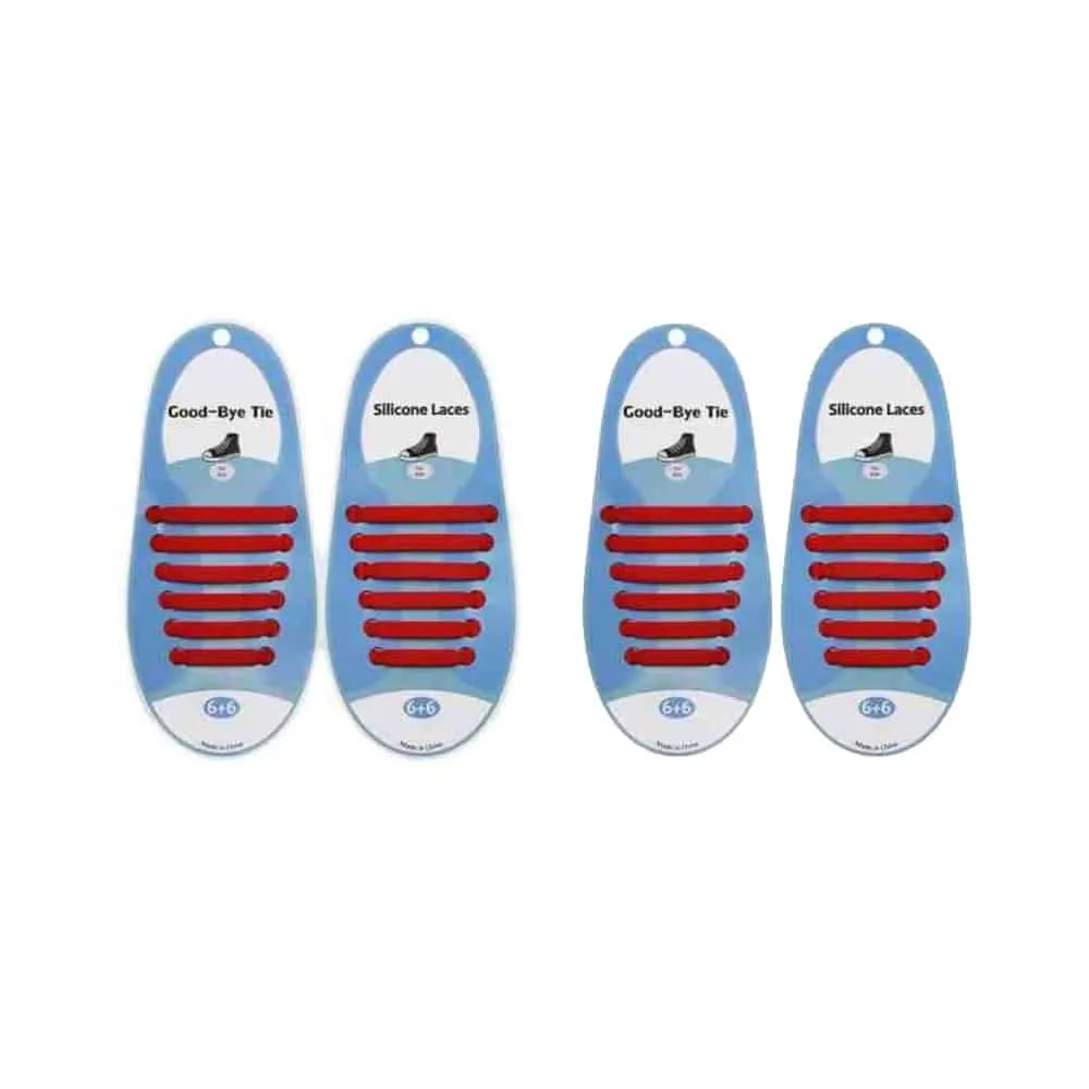 elastic lazy no-tie silicone speed laces - Orange (Kids) x2 Combo