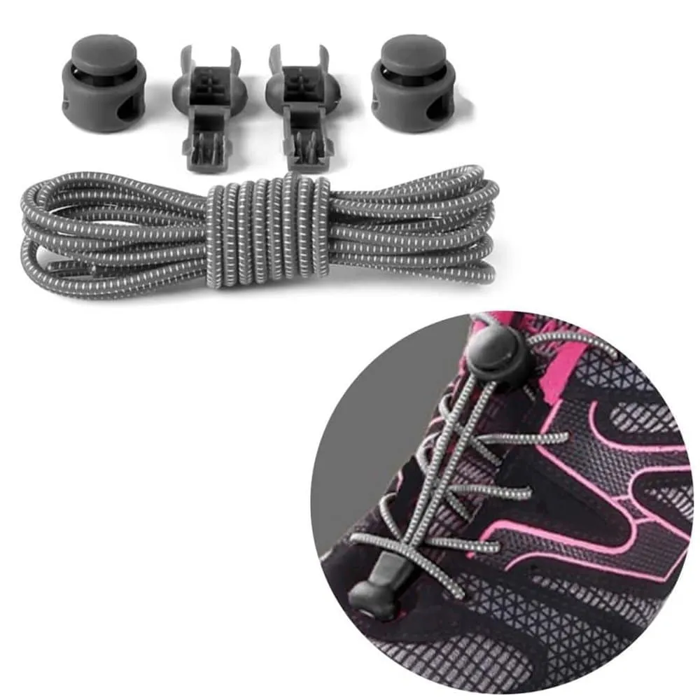 elastic lazy no-tie silicone speed laces - White x2 Combo