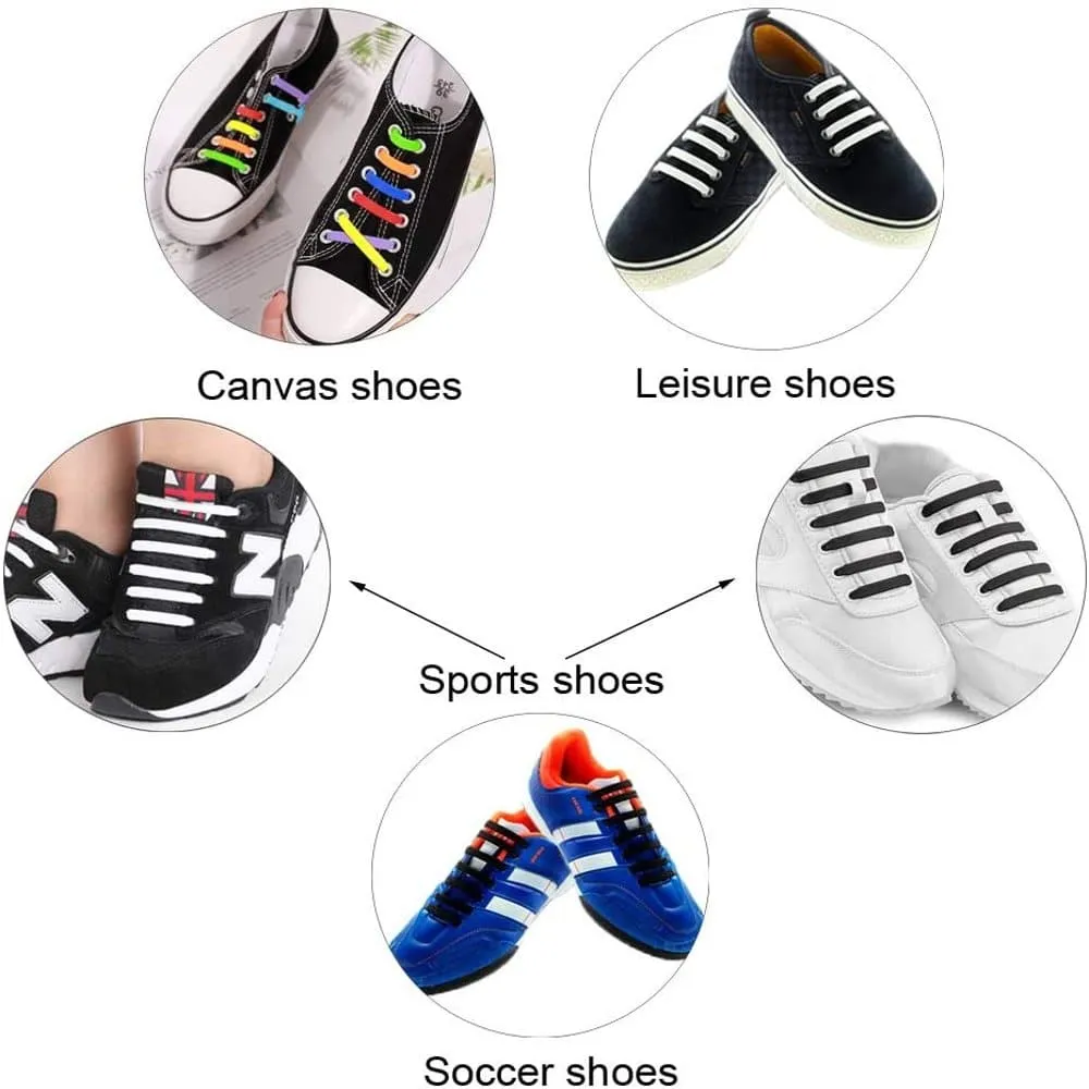 elastic lazy no-tie silicone speed laces - Yellow (Adults)(x2 Combo)