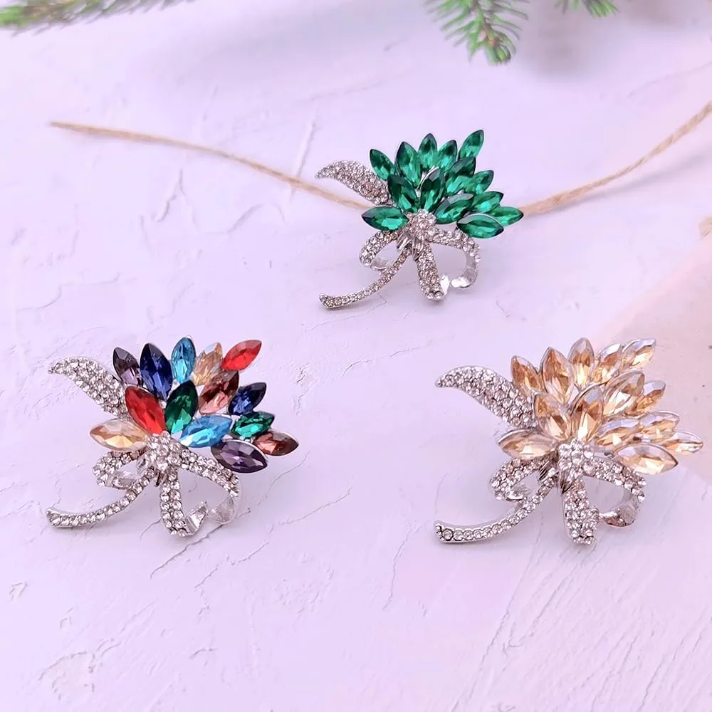 Floral Brooches & Pins - Elegant Crystals Rhinestone Women's Corsage Pin for Wedding Bouquet