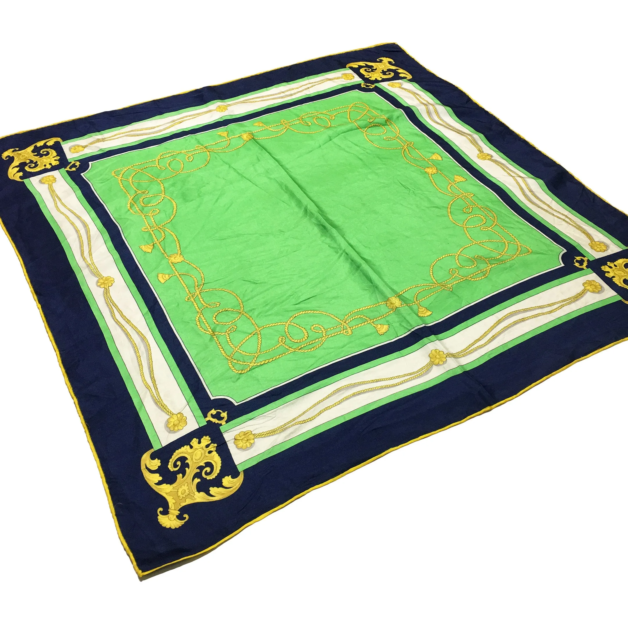 Green Silk Square Scarf