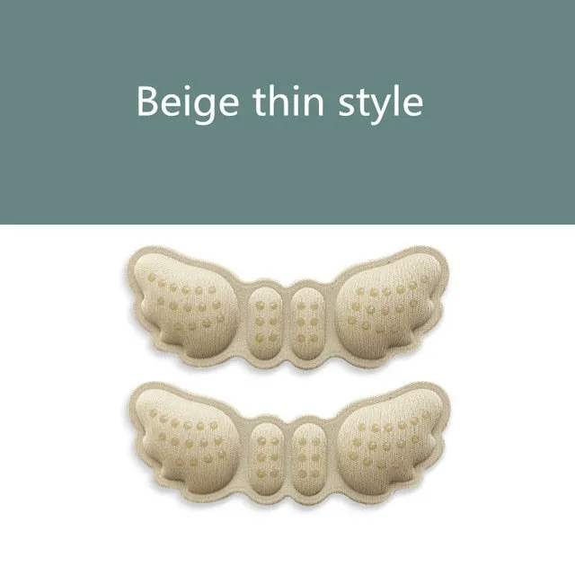 High Heel Insoles Butterfly Adjust Size Heel Liner Grips Protector Sticker Heel Pad Foot Care Anti Keep Abreast Heel Pads