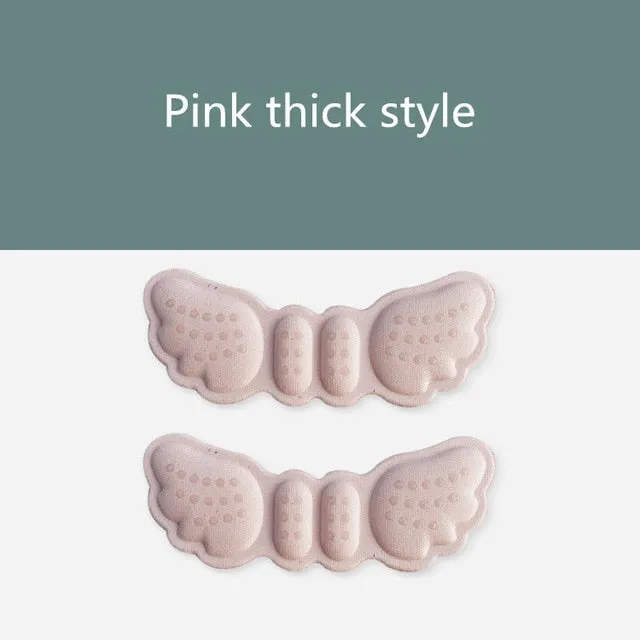 High Heel Insoles Butterfly Adjust Size Heel Liner Grips Protector Sticker Heel Pad Foot Care Anti Keep Abreast Heel Pads