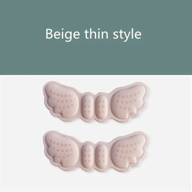 High Heel Insoles Butterfly Adjust Size Heel Liner Grips Protector Sticker Heel Pad Foot Care Anti Keep Abreast Heel Pads