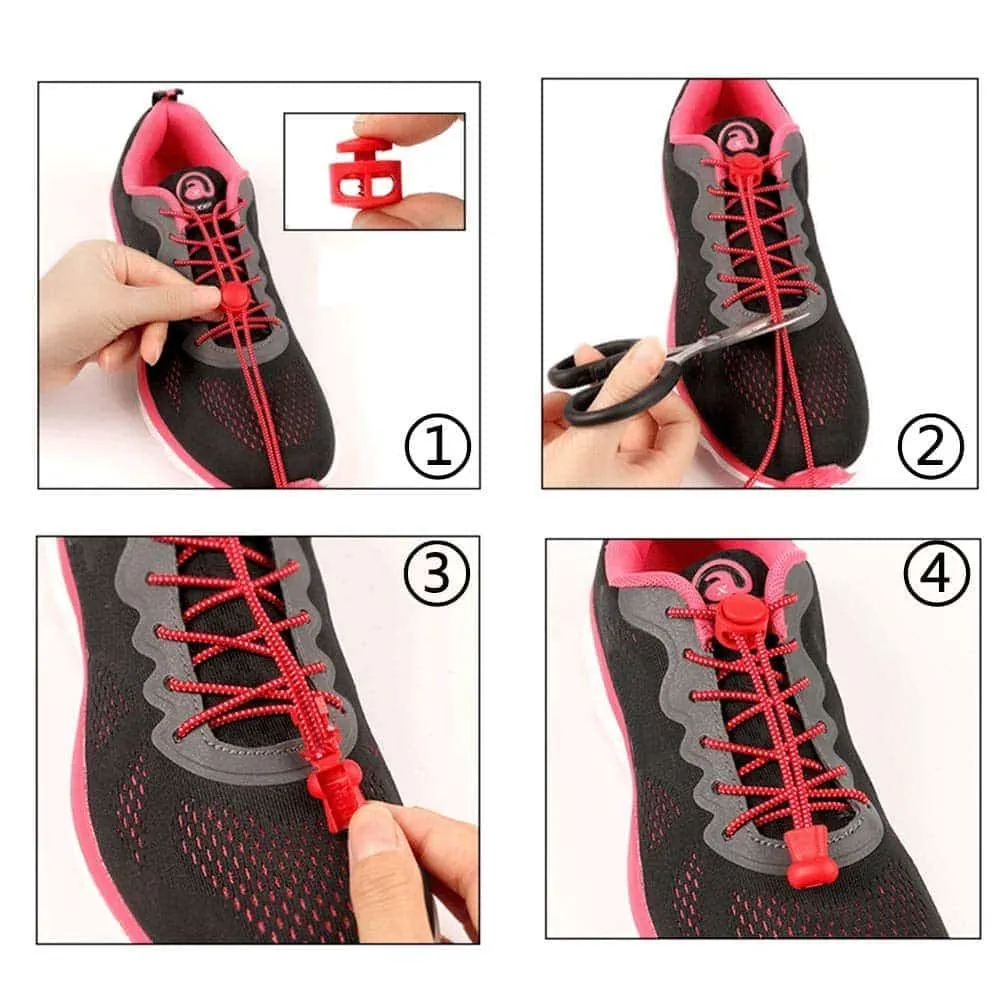 Lazy No-Tie Elastic Speed Shoelaces - Brown