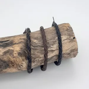 Leather Plaited Wristband