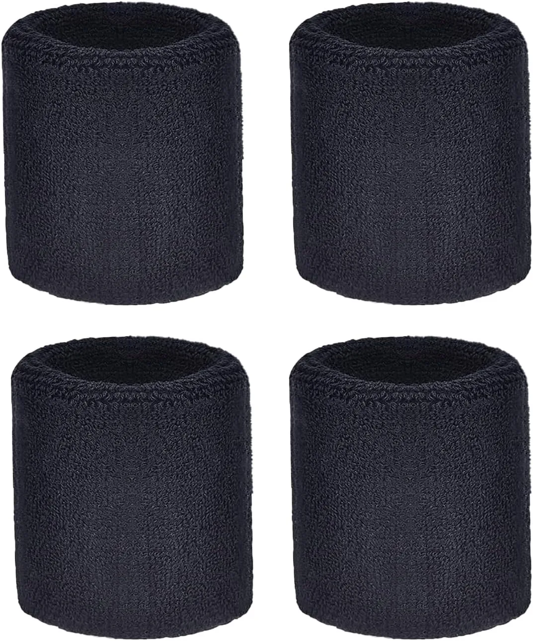 Magicorange 2 Pair Wrist Sweatbands for Kid Sports Wristbands, Stretchy & Sweat Absorbing Cotton Terry Cloth Wristband for Tennis Football Basketball