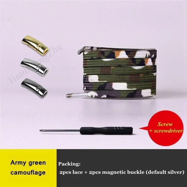 NEW Magnet Locking No Tie Elastic Shoe Laces