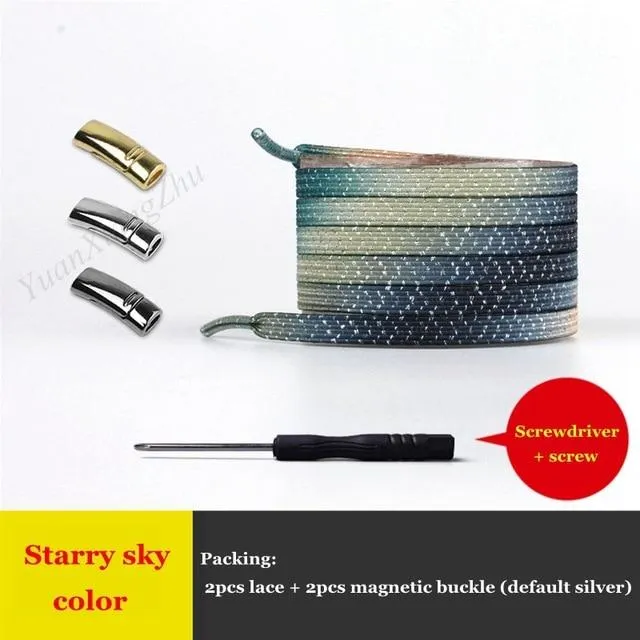 NEW Magnet Locking No Tie Elastic Shoe Laces