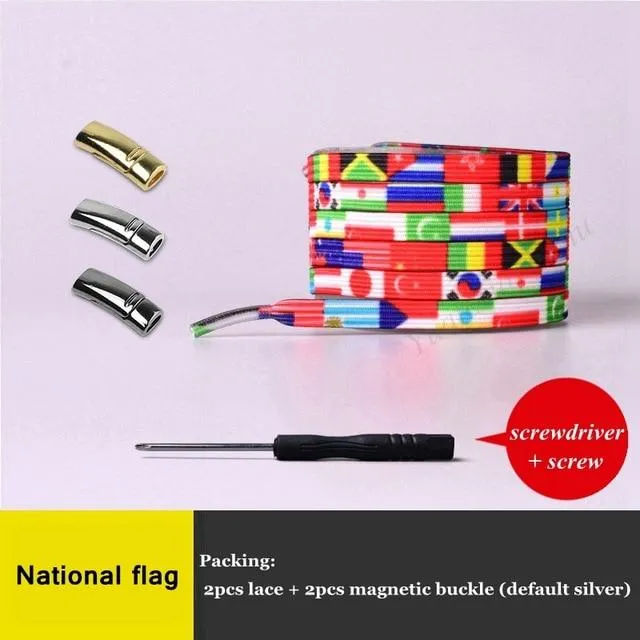 NEW Magnet Locking No Tie Elastic Shoe Laces