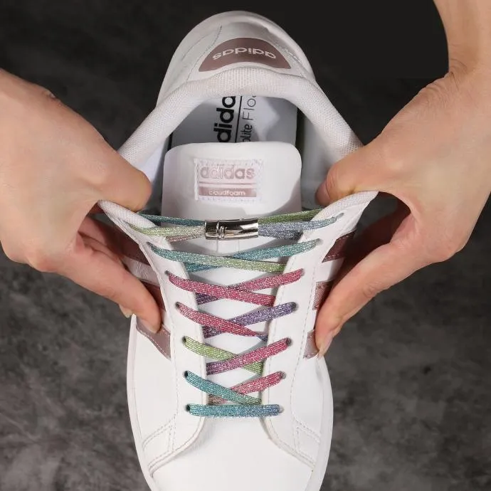 NEW Magnet Locking No Tie Elastic Shoe Laces
