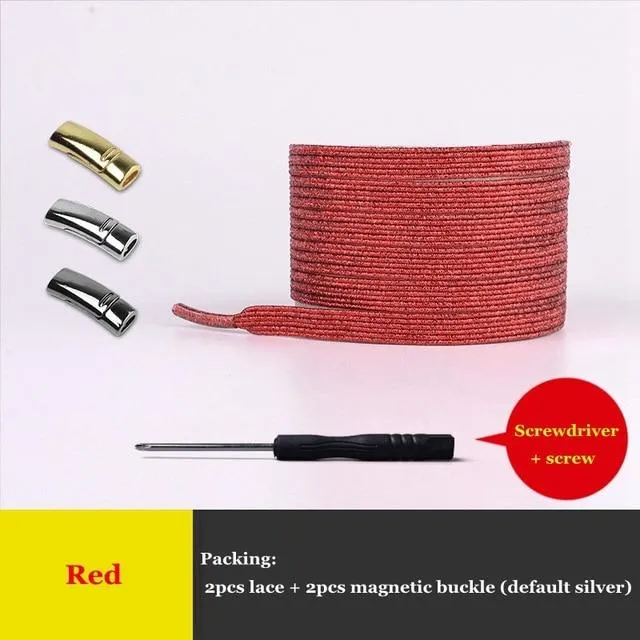 NEW Magnet Locking No Tie Elastic Shoe Laces