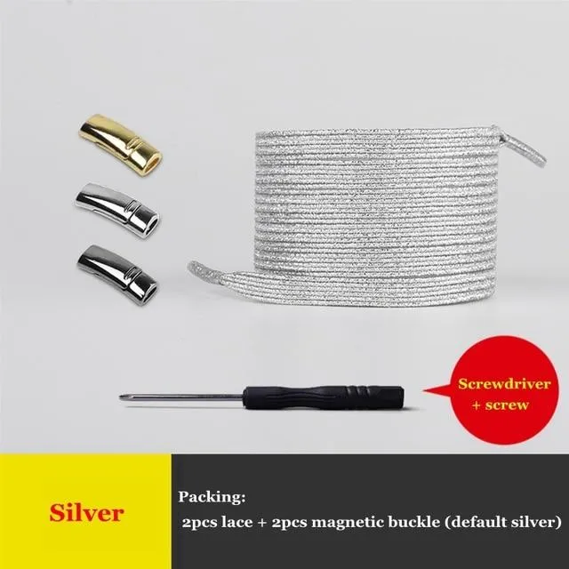 NEW Magnet Locking No Tie Elastic Shoe Laces