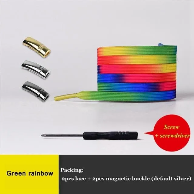 NEW Magnet Locking No Tie Elastic Shoe Laces