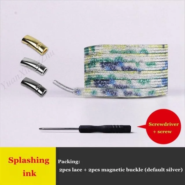 NEW Magnet Locking No Tie Elastic Shoe Laces