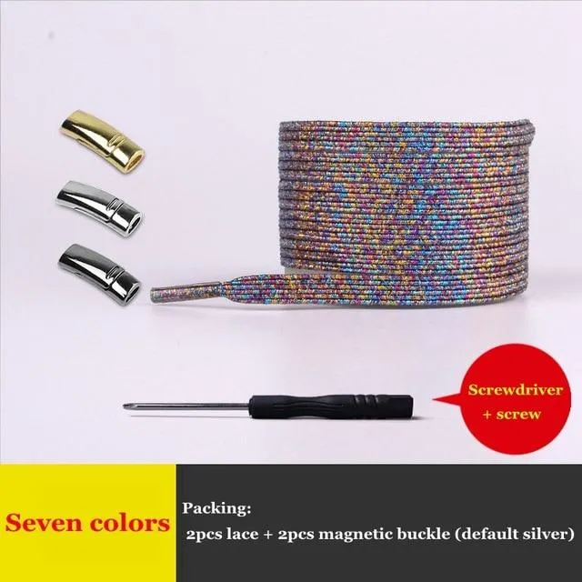NEW Magnet Locking No Tie Elastic Shoe Laces