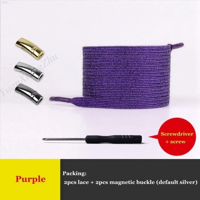 NEW Magnet Locking No Tie Elastic Shoe Laces