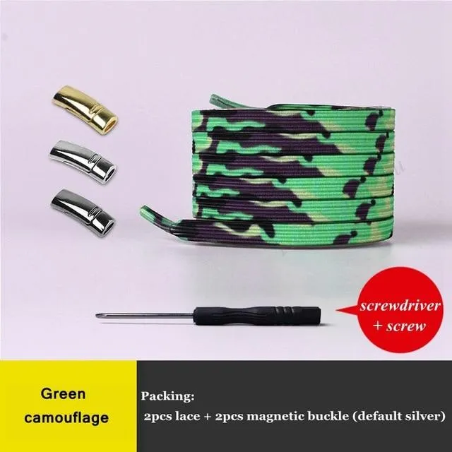 NEW Magnet Locking No Tie Elastic Shoe Laces