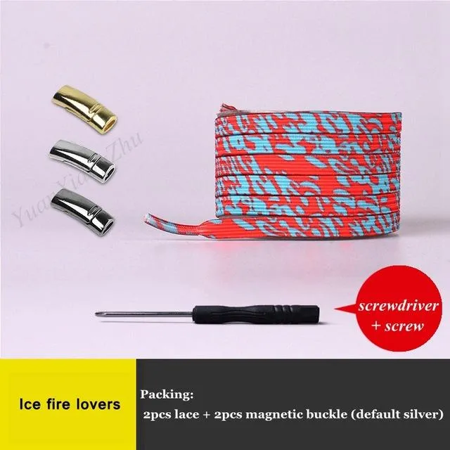NEW Magnet Locking No Tie Elastic Shoe Laces