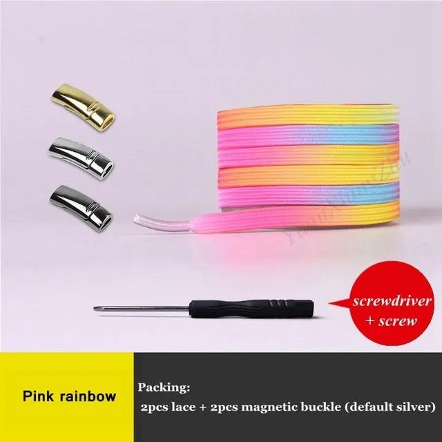 NEW Magnet Locking No Tie Elastic Shoe Laces
