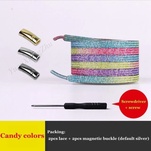 NEW Magnet Locking No Tie Elastic Shoe Laces