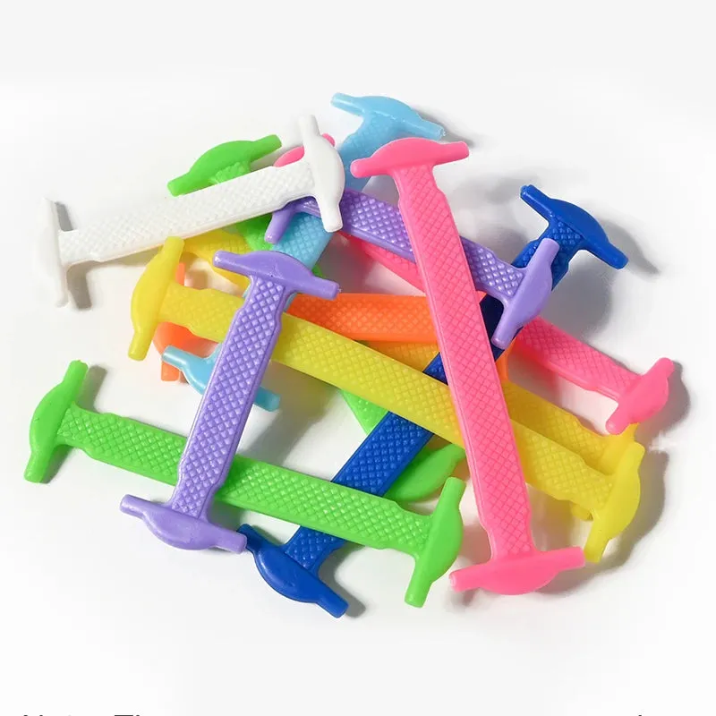 No-Tie Silicone Shoelaces – Elastic Waterproof Laces in 8 Sizes & 12 Colors for Easy Slip-On Shoes