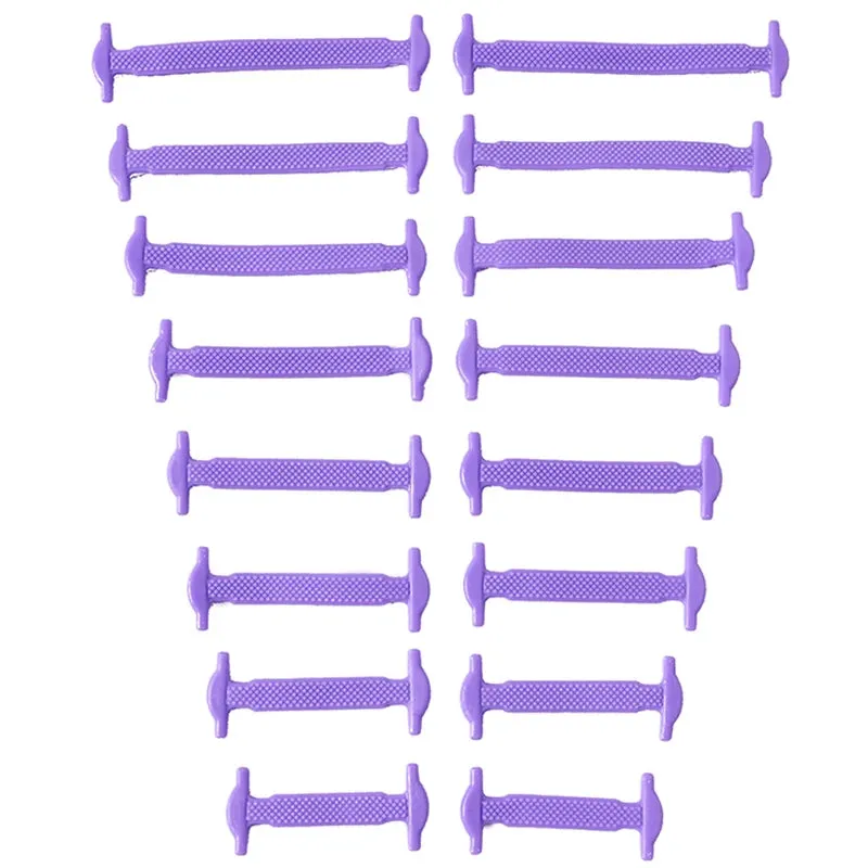 No-Tie Silicone Shoelaces – Elastic Waterproof Laces in 8 Sizes & 12 Colors for Easy Slip-On Shoes