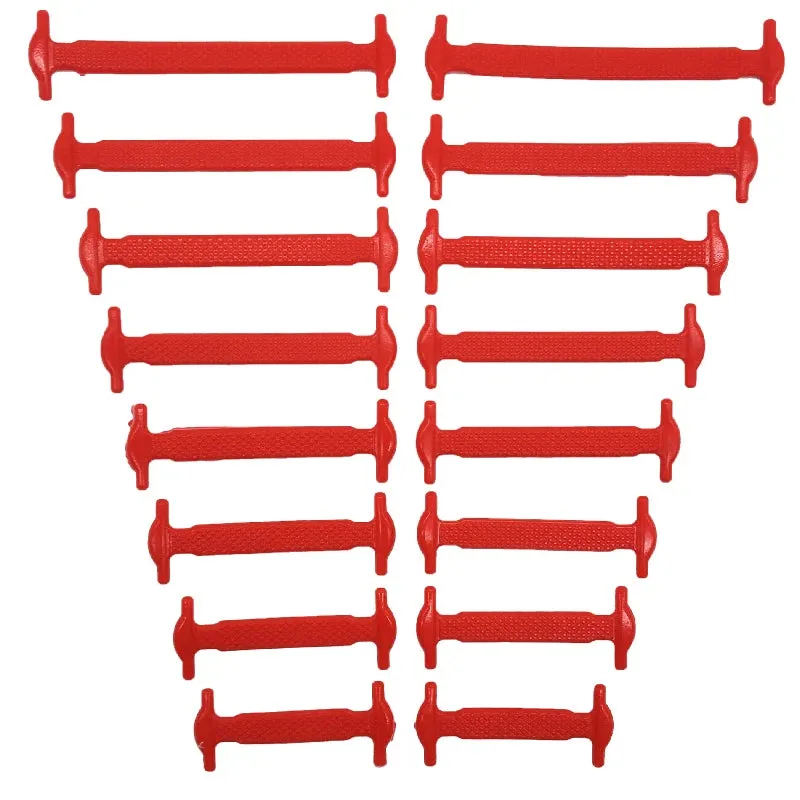 No-Tie Silicone Shoelaces – Elastic Waterproof Laces in 8 Sizes & 12 Colors for Easy Slip-On Shoes