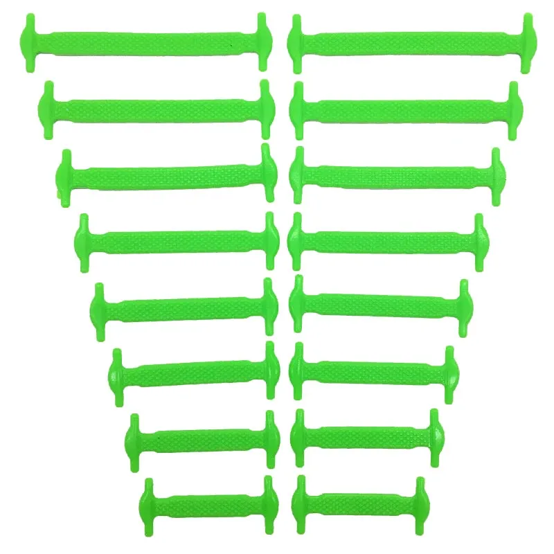 No-Tie Silicone Shoelaces – Elastic Waterproof Laces in 8 Sizes & 12 Colors for Easy Slip-On Shoes