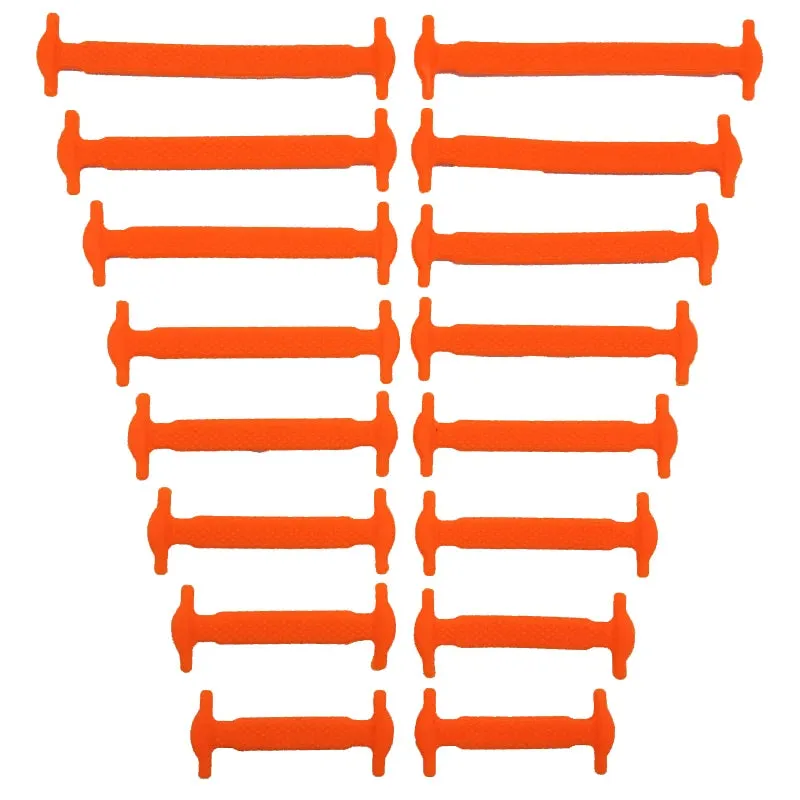 No-Tie Silicone Shoelaces – Elastic Waterproof Laces in 8 Sizes & 12 Colors for Easy Slip-On Shoes