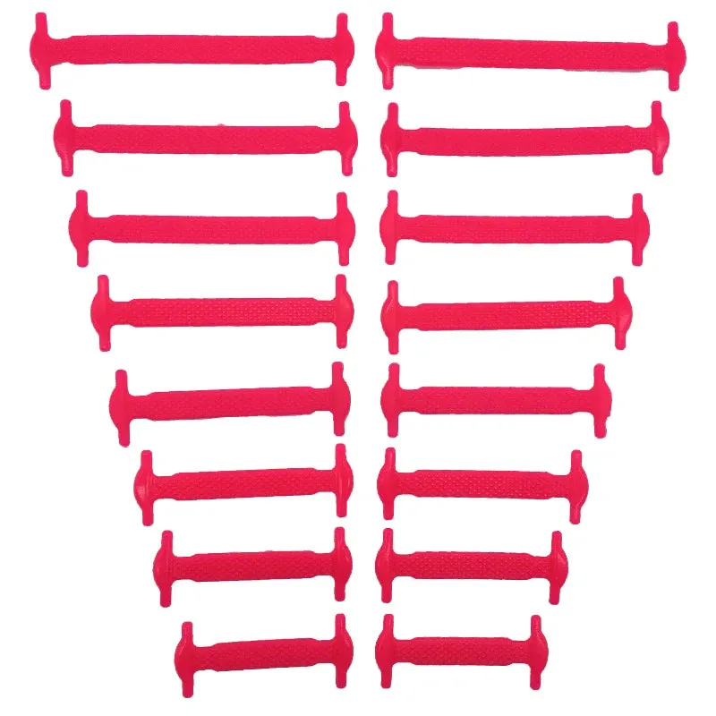 No-Tie Silicone Shoelaces – Elastic Waterproof Laces in 8 Sizes & 12 Colors for Easy Slip-On Shoes