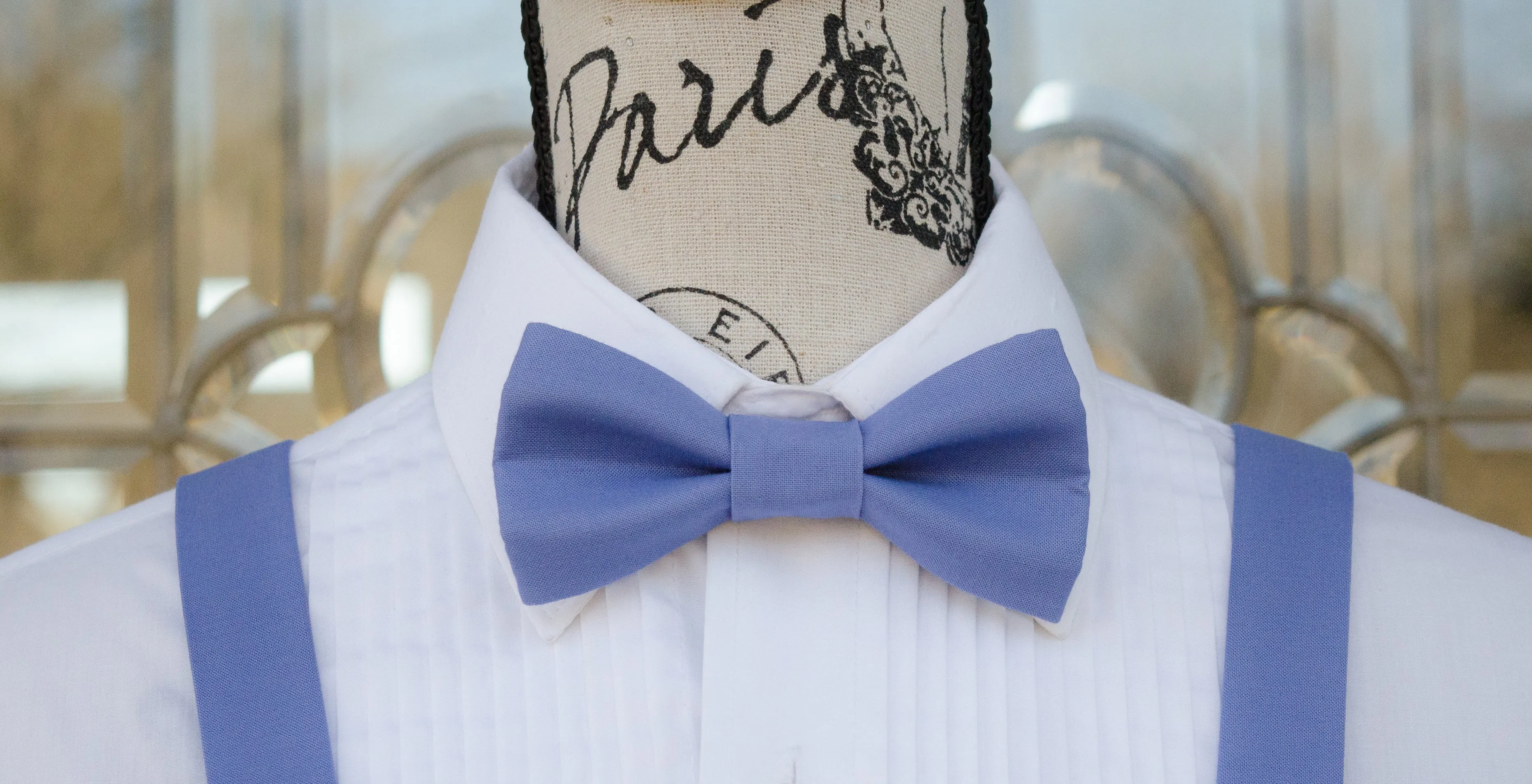Periwinkle Bow Tie and/or Suspenders (260)