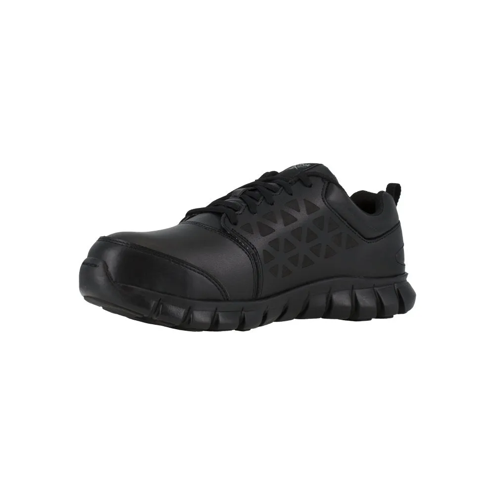 Reebok Sublite Athletic Work Shoe With Cushguard Internal Met Guard Men's Alloy Toe Rb4046 In Black
