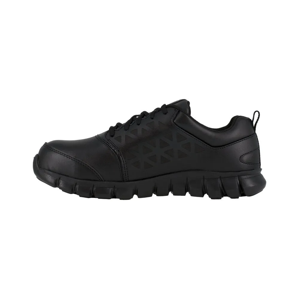 Reebok Sublite Athletic Work Shoe With Cushguard Internal Met Guard Men's Alloy Toe Rb4046 In Black