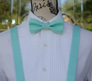 Robins Egg Blue Bow Tie and/or Suspenders (85)