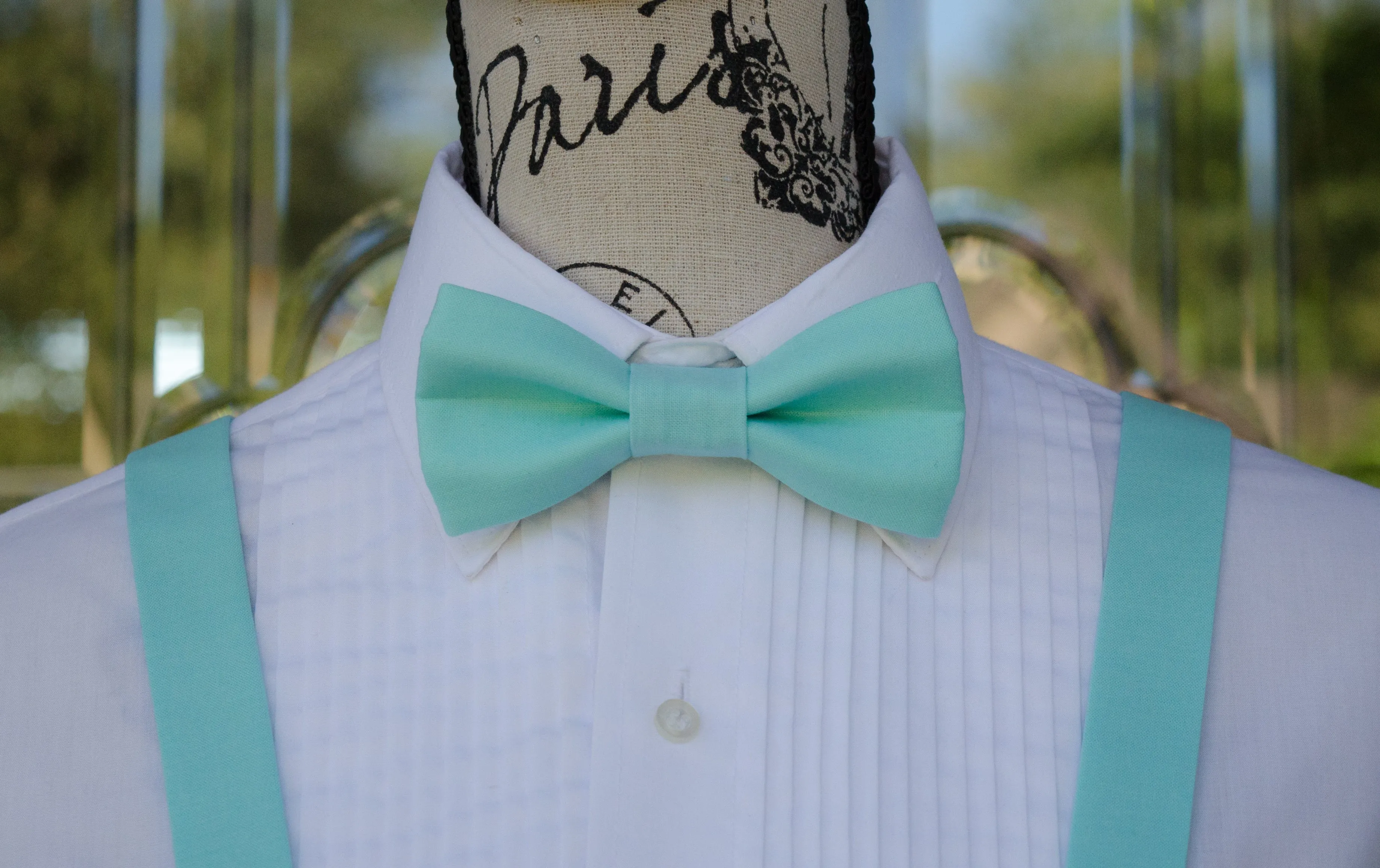 Robins Egg Blue Bow Tie and/or Suspenders (85)