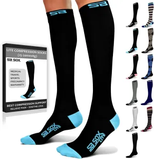 SB SOX Lite Compression Socks for Men & Women (15-20mmHg)  Best Compression Socks for Travel, Sports, and Daily Wear - XXL Sizes too!
