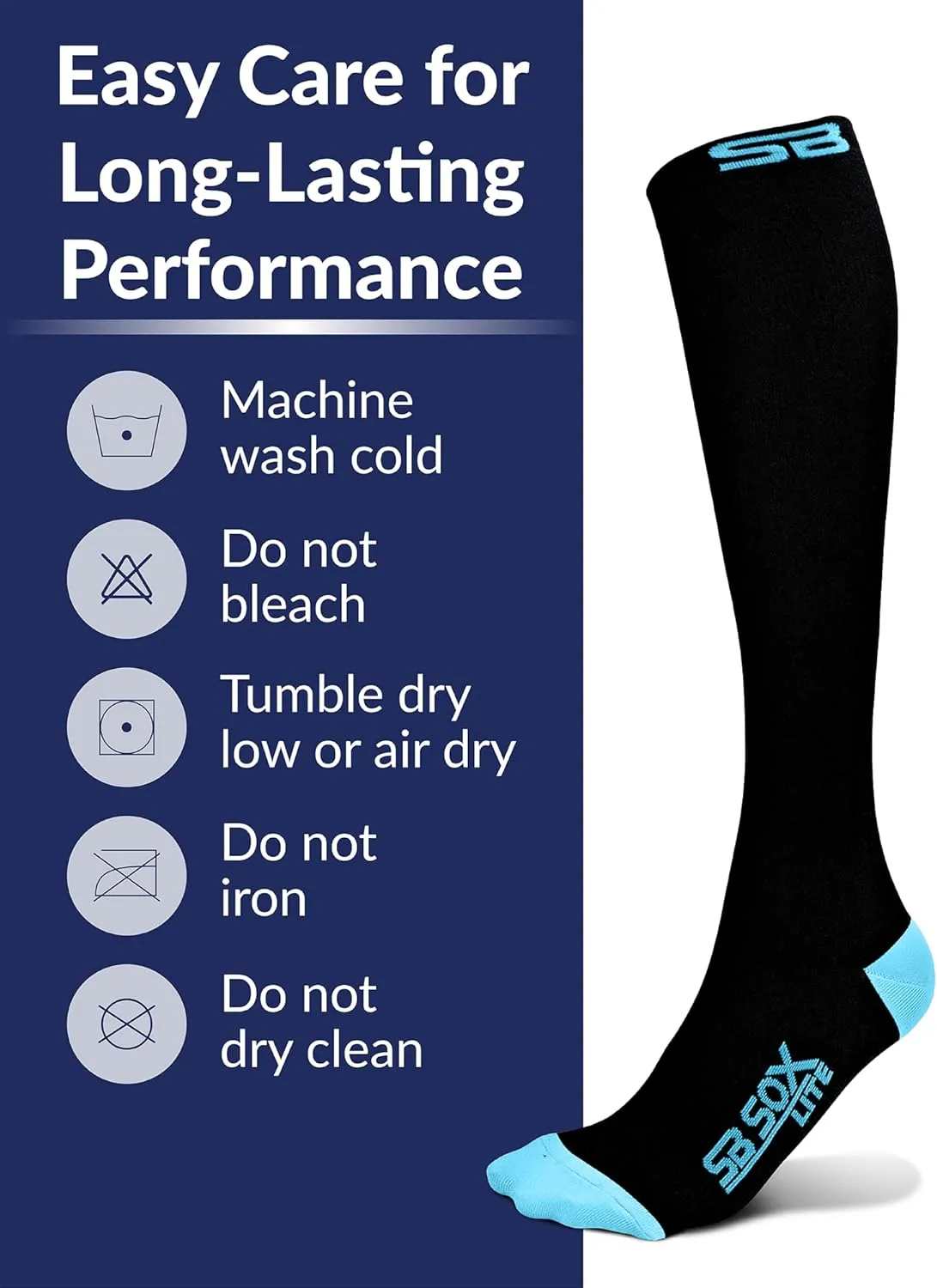 SB SOX Lite Compression Socks for Men & Women (15-20mmHg)  Best Compression Socks for Travel, Sports, and Daily Wear - XXL Sizes too!